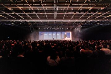 Corporate Events - stage with speaker